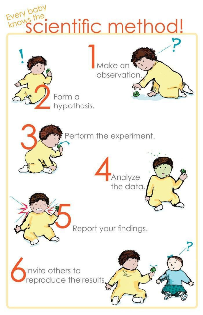 Babies' Scientific Method. Image source: https://www.pinterest.ch/pin/61080138670605005/